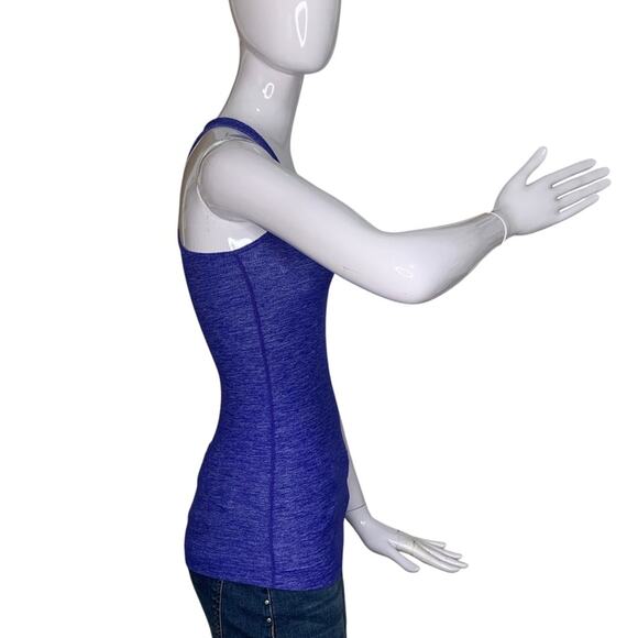 Lululemon Racer Back Tank Top Heathered Blue Size 2 - Picture 3 of 8